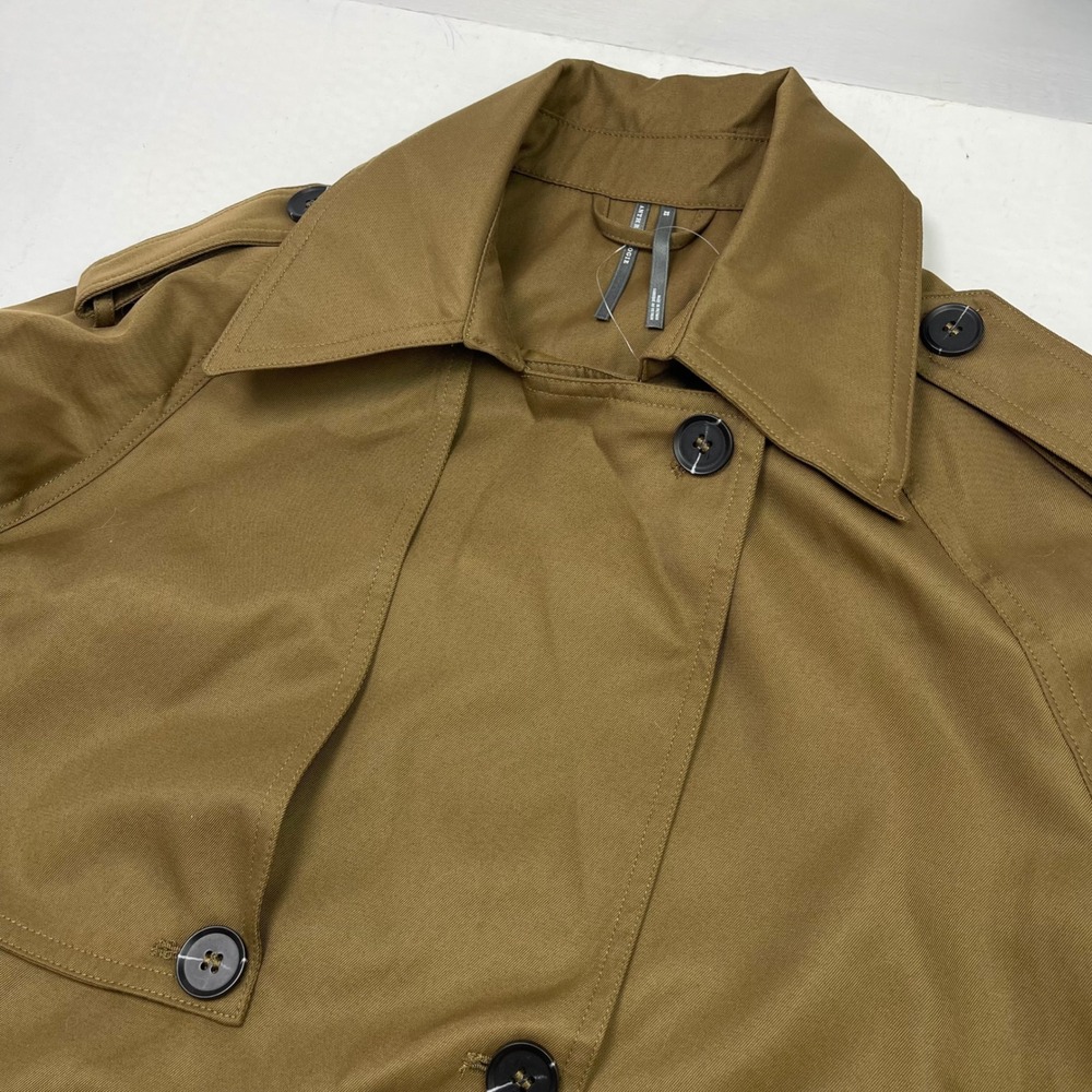 NWT Anthropologie Cropped Trench Coat XS Brown Tan Double Breasted Jacket $158 - Picture 10 of 13